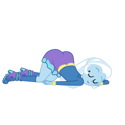 Size: 2952x2952 | Tagged: safe, artist:gmaplay, trixie, equestria girls, g4, ass, ass up, butt, face down ass up, female, high res, simple background, sleeping, solo, the great and powerful ass, transparent background