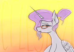 Size: 1280x900 | Tagged: safe, artist:pinkberry, princess celestia, alicorn, pony, g4, female, freckles, glasses, mare, pink-mane celestia, ponytail, sketch, solo, text, younger