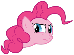 Size: 2491x1878 | Tagged: safe, artist:sketchmcreations, pinkie pie, earth pony, pony, baby cakes, g4, :s, annoyed, female, mare, simple background, solo, transparent background, vector, wavy mouth