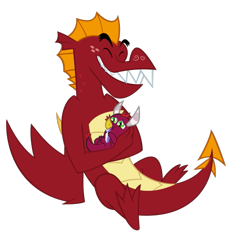 Size: 641x672 | Tagged: safe, artist:queencold, baby cinder, garble, dragon, g4, baby, baby dragon, brother and sister, cute, daaaaaaaaaaaw, dragoness, duo, eyes closed, female, gardorable, gem, male, siblings, simple background, transparent background