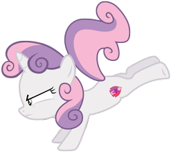 Size: 7000x6200 | Tagged: safe, artist:tardifice, sweetie belle, pony, unicorn, g4, growing up is hard to do, my little pony: friendship is magic, absurd resolution, bucking, female, filly, kicking, simple background, solo, transparent background, vector