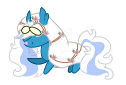 Size: 1024x696 | Tagged: safe, artist:craftycitty, oc, oc only, oc:fleurbelle, alicorn, ghost, pony, undead, alicorn oc, deviantart watermark, ear fluff, female, horn, mare, obtrusive watermark, simple background, solo, transparent background, watermark, wings