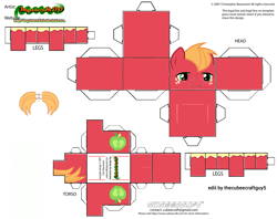 Size: 2979x2354 | Tagged: safe, big macintosh, earth pony, pony, g4, craft, cubeecraft, high res, paper, papercraft, printable