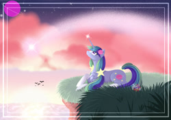 Size: 2935x2052 | Tagged: safe, artist:naezithania, oc, oc only, oc:calliope, pony, unicorn, complex background, female, high res, mare, scenery, solo