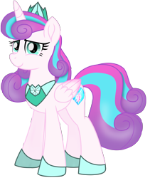 Size: 6987x8280 | Tagged: safe, artist:ejlightning007arts, princess flurry heart, alicorn, pony, g4, absurd resolution, cute, female, flurrybetes, heart shaped, jewelry, mare, older, older flurry heart, simple background, solo, tiara, transparent background, vector