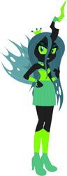 Size: 322x840 | Tagged: safe, artist:sturk-fontaine, queen chrysalis, changeling, changeling queen, human, equestria girls, g4, base used, breasts, cleavage, equestria girls-ified, female, horn, horned humanization, humanized, ponied up, simple background, solo, ultimate chrysalis, white background
