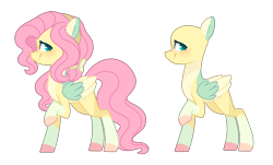 Size: 3160x1912 | Tagged: safe, artist:hopenotfound, fluttershy, pony, g4, bald, colored wings, cute, shyabetes, simple background, solo, transparent background, two toned wings, wings