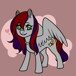 Size: 3000x3000 | Tagged: safe, oc, oc only, oc:evening prose, pegasus, pony, female, freckles, high res, jewelry, mare, necklace, pearl necklace, solo