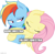 Size: 512x497 | Tagged: safe, artist:joey darkmeat, edit, fluttershy, rainbow dash, pony, fallout equestria, g4, bethesda, caption, crossover, cute, doom equestria, duo, eyes closed, female, friendship, hug, image macro, imgflip, lesbian, love, mare, meme, object labeling meme, ship:flutterdash, shipping, simple background, text, white background