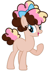 Size: 1085x1549 | Tagged: safe, artist:strawberry-spritz, oc, oc only, earth pony, pony, g4, blank flank, female, mare, offspring, parent:cheese sandwich, parent:pinkie pie, parents:cheesepie, simple background, solo, transparent background