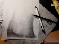 Size: 960x720 | Tagged: safe, artist:henry forewen, pony, hoof only, irl, legs, monochrome, pencil drawing, photo, pictures of legs, sketch, traditional art, unshorn fetlocks