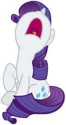 Size: 7000x13200 | Tagged: safe, artist:tardifice, rarity, pony, unicorn, fake it 'til you make it, g4, absurd resolution, female, mare, marshmelodrama, nose in the air, open mouth, rarity being rarity, show accurate, simple background, sitting, solo, transparent background, vector