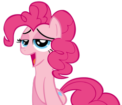 Size: 2639x2272 | Tagged: safe, artist:j-brony, pinkie pie, earth pony, pony, g4, the return of harmony, bipedal, female, high res, lidded eyes, mare, open mouth, simple background, solo, transparent background, vector