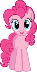 Size: 1767x3394 | Tagged: safe, artist:kittyhawk-contrail, pinkie pie, earth pony, pony, g4, female, looking at you, mare, simple background, solo, transparent background, vector