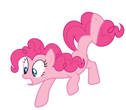 Size: 2618x2291 | Tagged: safe, artist:junkiesnewb, pinkie pie, earth pony, pony, g4, female, high res, mare, scared, simple background, solo, transparent background, vector