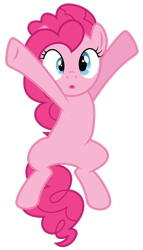 Size: 1851x3239 | Tagged: safe, artist:midnight--blitz, pinkie pie, earth pony, pony, g4, female, jumping, mare, simple background, solo, transparent background, vector