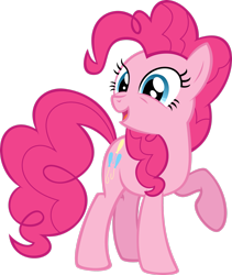 Size: 2251x2664 | Tagged: safe, artist:flizzick, pinkie pie, earth pony, pony, g4, female, high res, mare, open mouth, simple background, solo, transparent background, vector