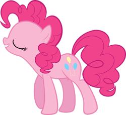 Size: 2559x2343 | Tagged: safe, artist:quasdar, pinkie pie, earth pony, pony, g4, the last roundup, eyes closed, female, high res, mare, simple background, solo, transparent background, vector, walking