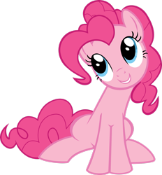 Size: 2361x2540 | Tagged: safe, artist:budgeriboo, pinkie pie, earth pony, pony, feeling pinkie keen, g4, cute, diapinkes, female, high res, mare, simple background, solo, transparent background, vector