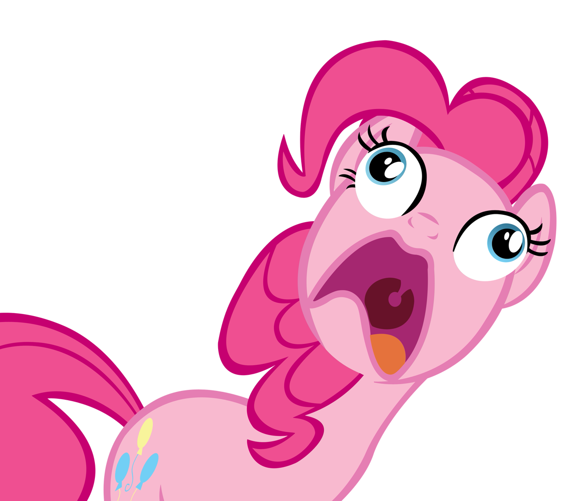 2490282 safe, artistsofunnyguy, pinkie pie, earth pony, pony, g4, too many pinkie pies, derp