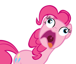 Size: 2651x2262 | Tagged: safe, artist:sofunnyguy, pinkie pie, earth pony, pony, g4, too many pinkie pies, derp, faic, female, high res, mare, pinkie frogmouth, simple background, solo, transparent background, vector