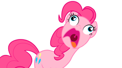 Size: 1366x768 | Tagged: safe, artist:cawinemd, pinkie pie, earth pony, pony, g4, too many pinkie pies, derp, derp face, female, mare, open mouth, pinkie frogmouth, simple background, solo, transparent background, vector