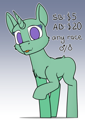 Size: 700x1000 | Tagged: safe, artist:dacaoo, pony, simple background, solo, tongue out, ych example, your character here