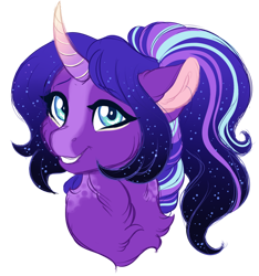 Size: 1024x1096 | Tagged: safe, artist:azure-art-wave, oc, oc only, oc:magical lullaby, pony, unicorn, bust, female, mare, portrait, simple background, solo, transparent background