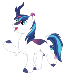 Size: 1280x1446 | Tagged: safe, artist:lovinglypromise, shining armor, kirin, g4, kirin shining armor, kirin-ified, simple background, solo, species swap, transparent background