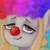 Size: 1024x1021 | Tagged: safe, artist:violettacamak, oc, oc only, oc:absinthe hyacinthum, pegasus, pony, clown, clown nose, looking up, red nose, solo