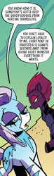 Size: 399x1296 | Tagged: safe, artist:andypriceart, idw, crystal (g4), tempest shadow, kelpie, pony, unicorn, g4, season 10, spoiler:comic, spoiler:comic91, black sclera, broken horn, cropped, female, horn, loyalty