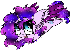 Size: 1593x1121 | Tagged: safe, artist:beamybutt, oc, oc only, oc:cosmic star, alicorn, pony, simple background, solo, transparent background