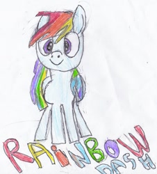 Size: 879x972 | Tagged: safe, artist:pipandwolf, rainbow dash, pony, g4, female, solo, traditional art