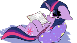 Size: 1920x1080 | Tagged: safe, artist:jubyskylines, twilight sparkle, alicorn, pony, g4, blushing, book, chest fluff, colored wings, cute, floppy ears, pillow, reading, simple background, solo, twiabetes, twilight sparkle (alicorn), white background, wings