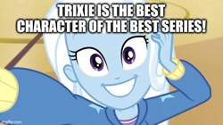 Size: 640x359 | Tagged: safe, edit, edited screencap, screencap, trixie, do it for the ponygram!, equestria girls, g4, my little pony equestria girls: better together, caption, cute, diatrixes, image macro, imgflip, solo, text
