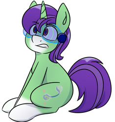 Size: 2837x3022 | Tagged: safe, artist:askhypnoswirl, oc, oc only, oc:crescent star, crystal pony, crystal unicorn, pony, unicorn, high res, hypnogear, hypnosis, male, resisting, simple background, sitting, solo, stallion, transparent background