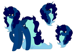 Size: 4151x3000 | Tagged: safe, artist:calibykitty, oc, oc only, oc:midnight, oc:midnight specter, alicorn, pony, fluffy mane, fluffy tail, long tail, multicolored hair, multicolored mane, multicolored tail, one eye closed, redesign, side view, simple background, smiling, solo, tongue out, transparent background