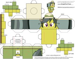 Size: 2979x2354 | Tagged: safe, artist:grapefruitface1, daring do, equestria girls, g4, craft, cubeecraft, hat, high res, papercraft, printable, solo