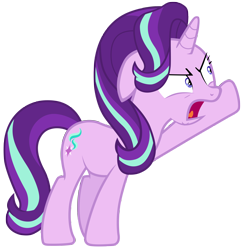 Size: 7000x7200 | Tagged: safe, artist:tardifice, starlight glimmer, pony, unicorn, g4, the parent map, absurd resolution, female, mare, open mouth, raised hoof, simple background, solo, transparent background, vector