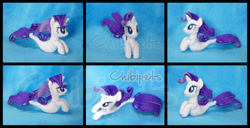 Size: 2386x1224 | Tagged: safe, artist:chibi-pets, rarity, seapony (g4), g4, irl, obtrusive watermark, photo, plushie, seaponified, seapony rarity, solo, species swap, watermark