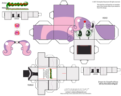 Size: 2979x2354 | Tagged: safe, edit, editor:thecubeecraftguy5, sweetie belle, pony, robot, unicorn, g4, craft, cubeecraft, high res, paper, papercraft, sweetie bot