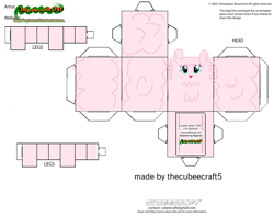 Size: 2979x2354 | Tagged: safe, edit, oc, oc:fluffle puff, earth pony, pony, craft, cubeecraft, high res, paper, papercraft