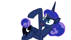 Size: 1920x1080 | Tagged: safe, artist:gmaplay, princess luna, alicorn, pony, between dark and dawn, g4, butt, female, mare, moonbutt, plot, simple background, solo, transparent background