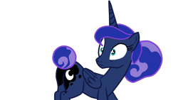 Size: 1920x1080 | Tagged: safe, artist:gmaplay, princess luna, alicorn, pony, between dark and dawn, g4, butt, female, hair bun, mare, moonbutt, plot, simple background, solo, transparent background