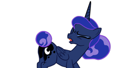 Size: 1920x1080 | Tagged: safe, artist:gmaplay, princess luna, alicorn, pony, between dark and dawn, g4, butt, butthurt, female, literal butthurt, mare, moonbutt, pain, plot, simple background, solo, transparent background