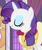 Size: 1396x1643 | Tagged: safe, screencap, rarity, pony, unicorn, g4, sweet and elite, clothes, cropped, dress, eyeshadow, female, frilly dress, makeup, mare, outfit catalog, solo