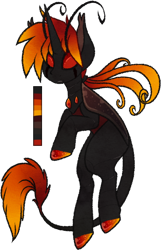 Size: 548x850 | Tagged: safe, artist:velnyx, oc, oc only, changeling, orange changeling, simple background, solo, transparent background