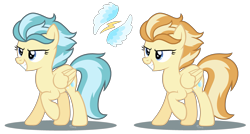 Size: 3411x1825 | Tagged: safe, artist:strawberry-spritz, oc, oc only, pegasus, pony, alternate hair color, female, mare, offspring, parent:fire streak, parent:misty fly, simple background, solo, transparent background