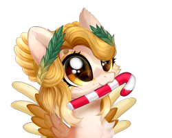 Size: 5000x4000 | Tagged: safe, artist:alfury, oc, oc only, pony, absurd resolution, candy, candy cane, female, food, mare, mouth hold, simple background, solo, transparent background