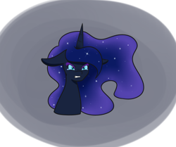 Size: 500x417 | Tagged: safe, artist:kaggy009, nightmare moon, pony, g4, angry, bust, portrait, solo